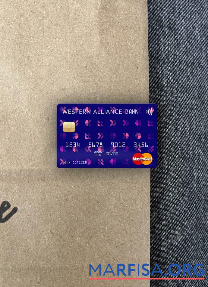 Downloadable USA Western Alliance Bank mastercard photolook front sample